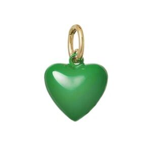 Roxanne Assoulin The Mini Puffy Heart Charm - Green